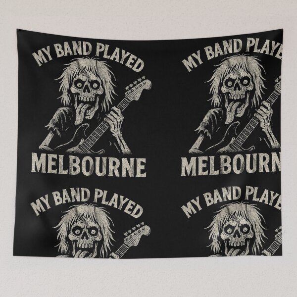 Item preview, MY BAND PLAYED MELBOURNE – Vintage Sleaze-Rock T-Shirt - Retro 2000s Sleaze Rock designed and sold by DiamondSkyShirt.