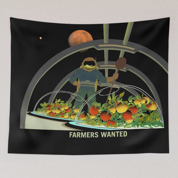 Item preview, Nerdy Farmers Wanted NASA Vintage Recruitment Poster designed and sold by MathWare MathClips.