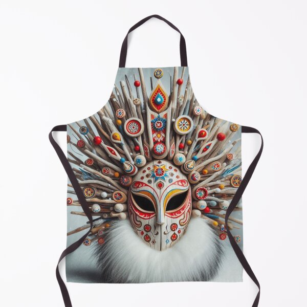Item preview, The Trophy Wife of the Forest King - Exaggerated Maximalist Folk Mask designed and sold by Karaboshka.