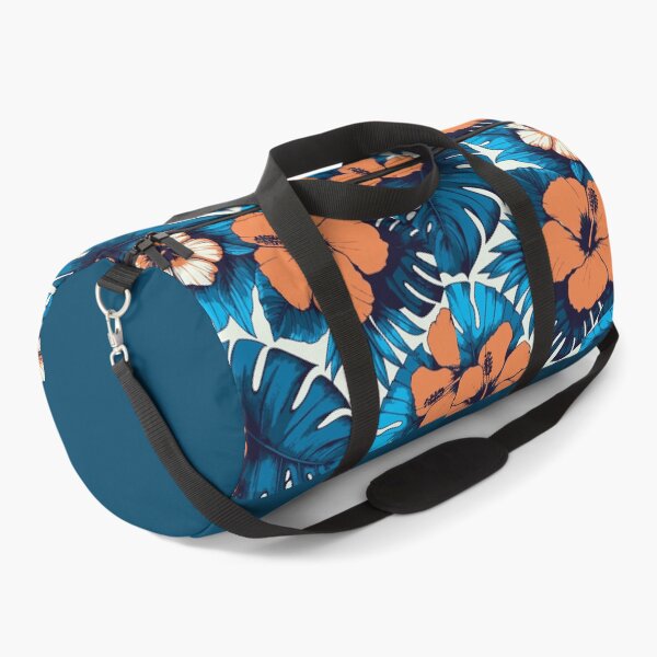 Item preview, Tropical Deep Blue & Orange Flowers Collage designed and sold by InFrameVision.
