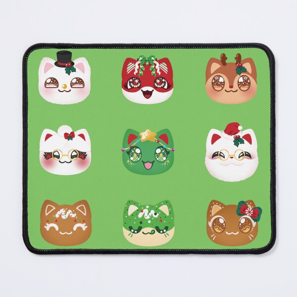 Item preview, Aphmau Christmas Holiday Meemeow Cat Pattern Pistashio Green Variant Version 2 designed and sold by ACenturyMage.