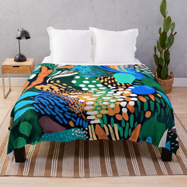 Item preview, Tropical Island Lush Jungle Rainforest Colorful Modern Abstract designed and sold by DEC02.