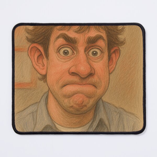 Item preview, Classic Office Deadpan Look - Humorous Caricature Sketch designed and sold by Greemo03.