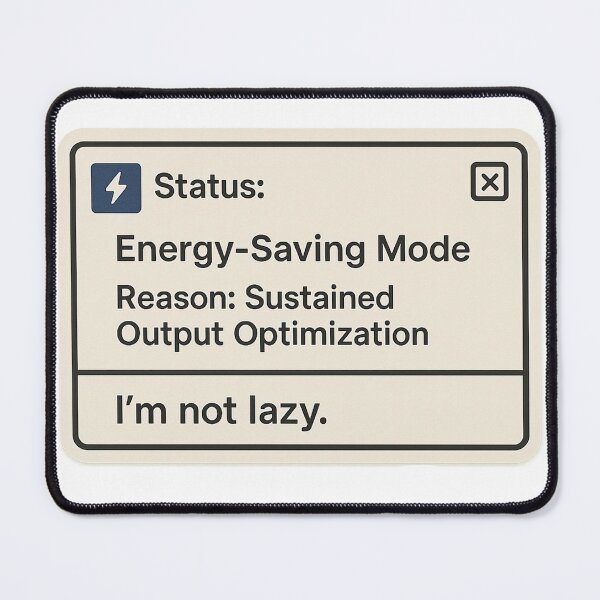 Item preview, Energy Saving Mode - Sarcastic Tech Status Notification designed and sold by Greemo03.