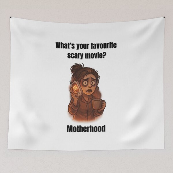 Item preview, Motherhood: The Scariest Movie – Horror Mom Parody Design designed and sold by MadeInNapTime.