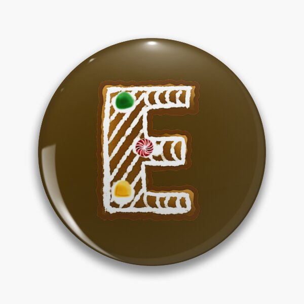 Item preview, E Monogram (Gingerbread) designed and sold by CharmedHeartArt.