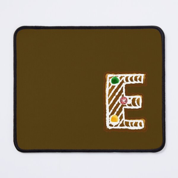 Item preview, E Monogram (Gingerbread) designed and sold by CharmedHeartArt.