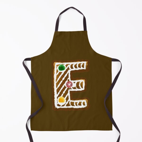 Item preview, E Monogram (Gingerbread) designed and sold by CharmedHeartArt.