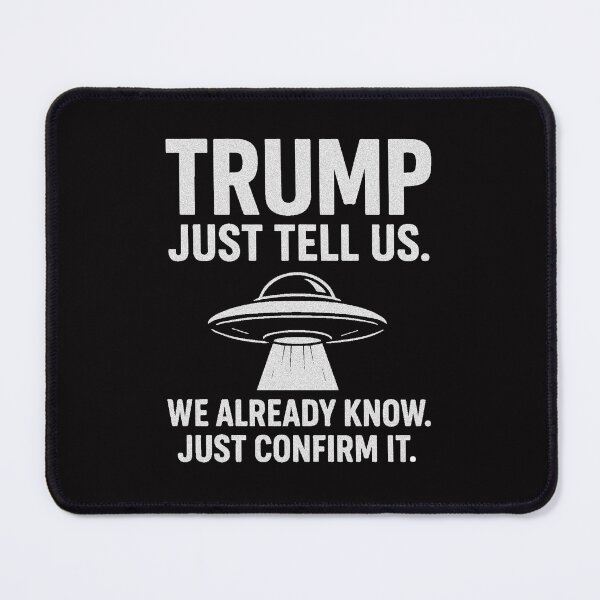 Item preview, UFO Disclosure Shirt | “TRUMP, JUST TELL US” Retro Sci-Fi Design | Funny Alien Conspiracy | Vintage UFO Poster Art | Extraterrestrial designed and sold by IBD-HOUS.
