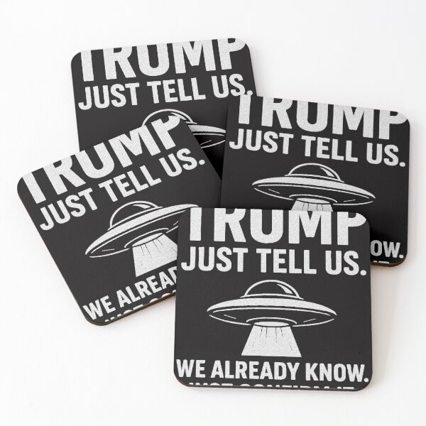 Item preview, UFO Disclosure Shirt | “TRUMP, JUST TELL US” Retro Sci-Fi Design | Funny Alien Conspiracy | Vintage UFO Poster Art | Extraterrestrial designed and sold by IBD-HOUS.