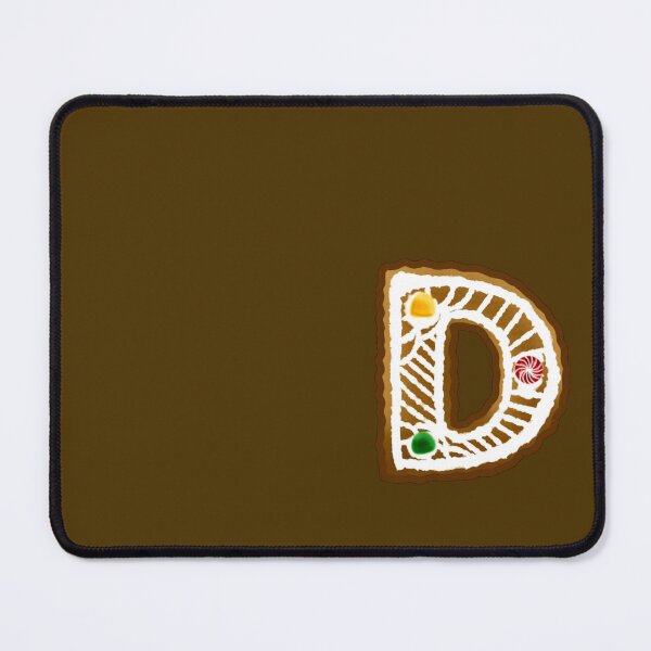 Item preview, D Monogram (Gingerbread) designed and sold by CharmedHeartArt.