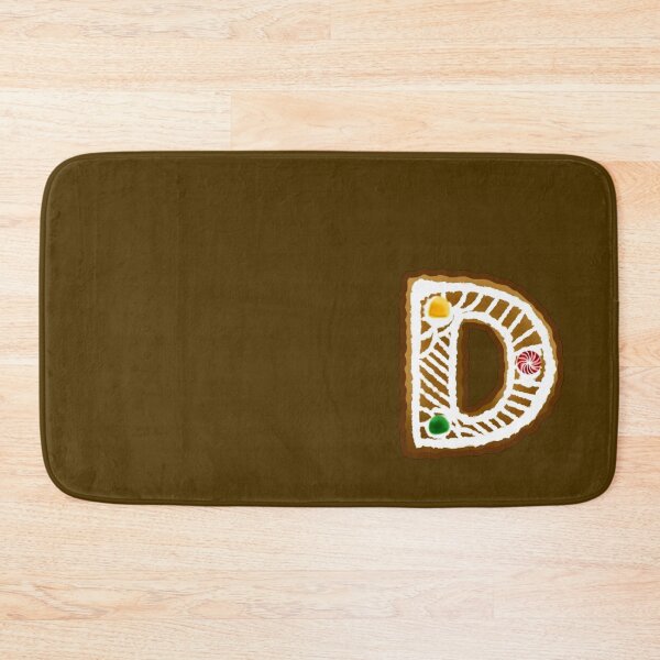 Item preview, D Monogram (Gingerbread) designed and sold by CharmedHeartArt.