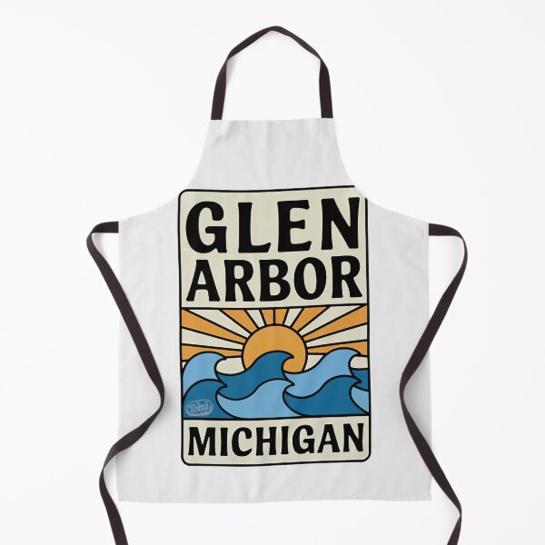 Item preview, Glen Arbor Michigan - Retro Sunset Sign designed and sold by TheOldMittenIllustrated.