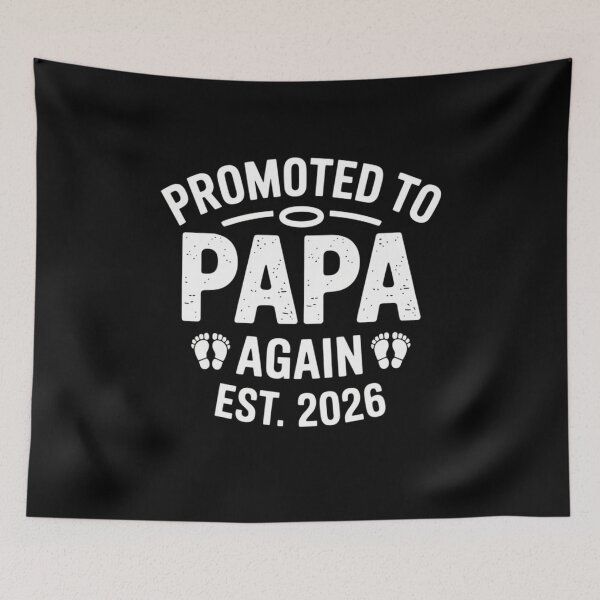 Item preview, Promoted To Papa Again Est 2026, New Baby Announcement, Baby Reveal Papa Upgrade designed and sold by Gogetgiggles.