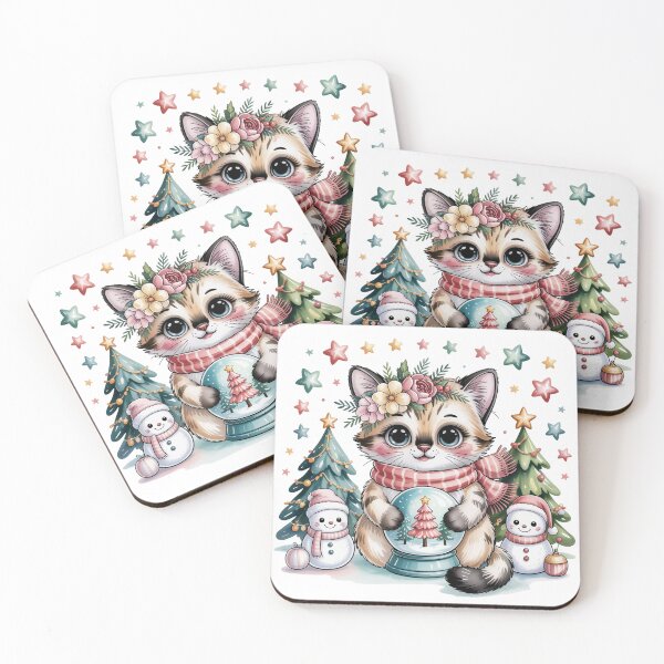 Item preview, Ragdoll cat merry Christmas snowman rich designed and sold by kaka8888.
