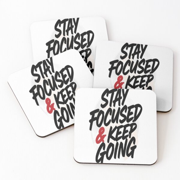 Item preview, Stay Focused & Keep Going – Motivational Quote T-Shirt | Inspiring Positive Mindset designed and sold by TFM-Fashion.