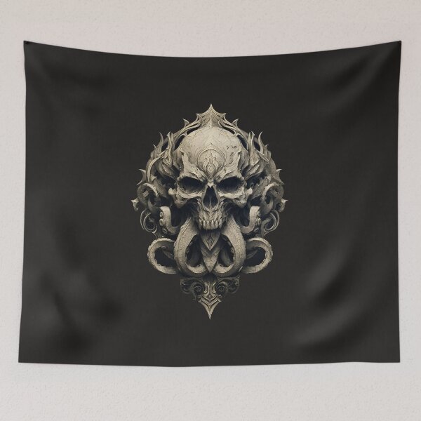 Item preview, Goth Art - Lovecraft Skull designed and sold by MrHide.