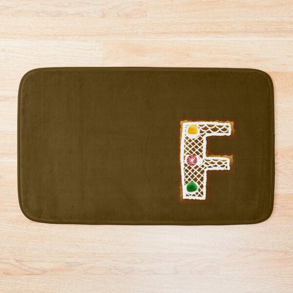 Item preview, F Monogram (Gingerbread) designed and sold by CharmedHeartArt.