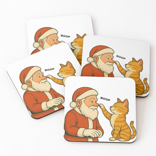 Item preview, Orange Tabby Booping Santa's Nose designed and sold by Play-The-Planet.