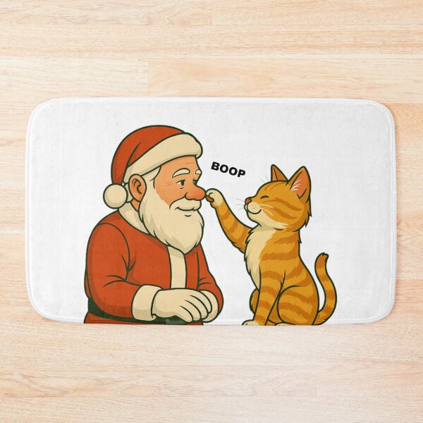 Item preview, Orange Tabby Booping Santa's Nose designed and sold by Play-The-Planet.