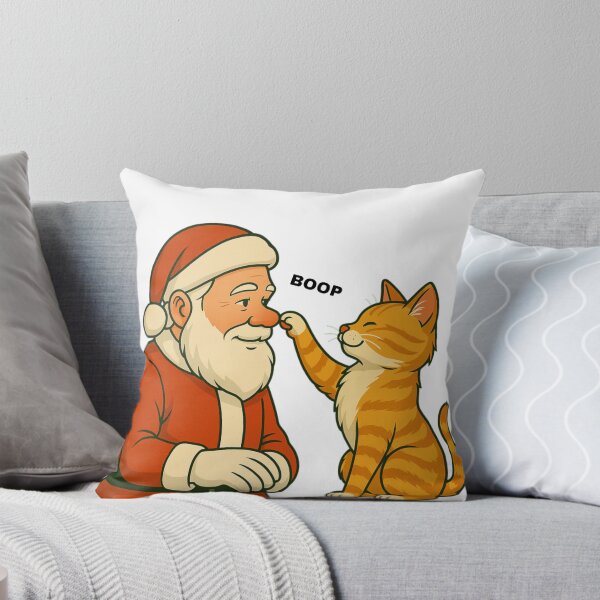 Item preview, Orange Tabby Booping Santa's Nose designed and sold by Play-The-Planet.