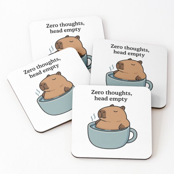 Item preview, Capybara Zero Thoughts Head Empty designed and sold by TwillTees.