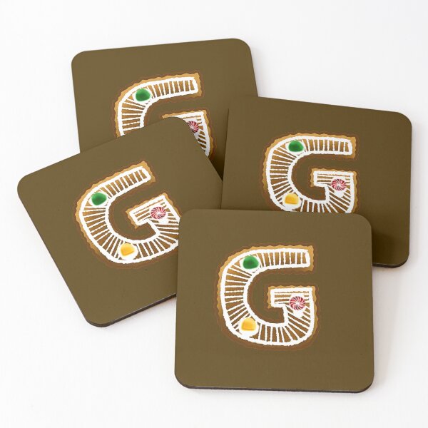 Item preview, G Monogram (Gingerbread) designed and sold by CharmedHeartArt.