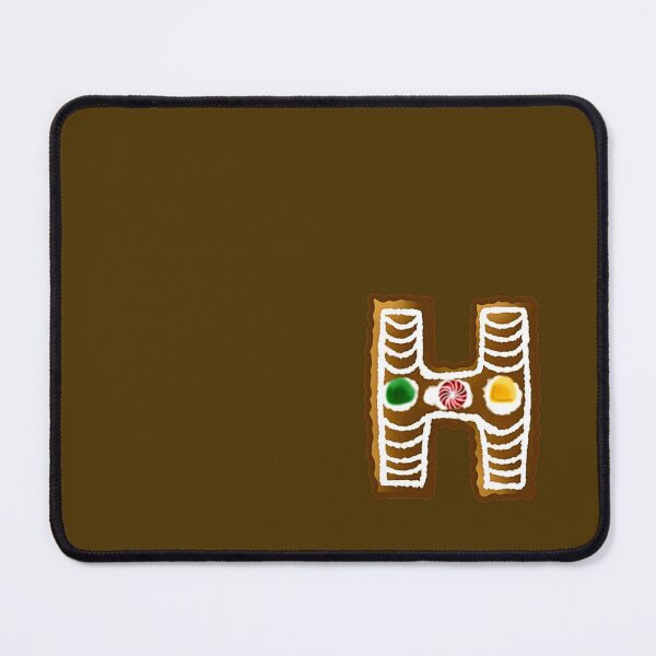Item preview, H Monogram (Gingerbread) designed and sold by CharmedHeartArt.