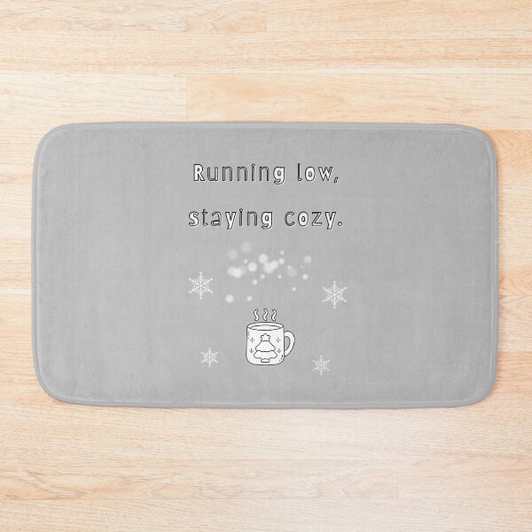Item preview, Running Low, Staying Cozy — Pastel Winter Quote designed and sold by mintmono-studio.