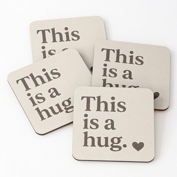 Item preview, This Is a Hug – Vintage Sepia Text with Heart, Minimal Love Message designed and sold by EmeraldeaArt.