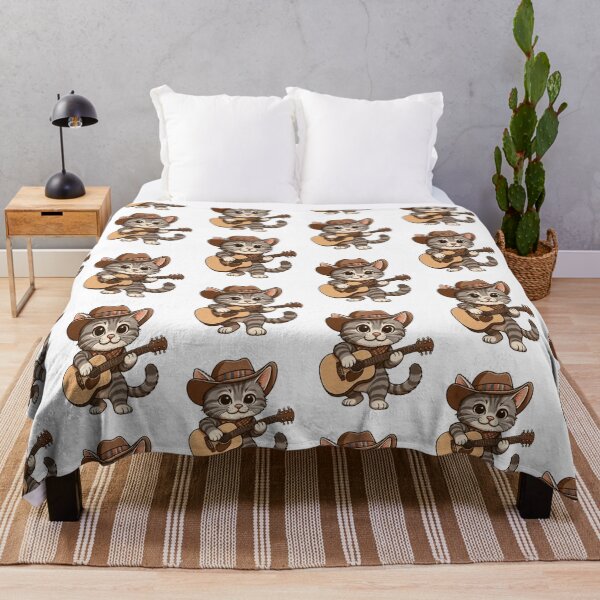 Item preview, Cowboy Cat Playing Guitar designed and sold by printmala.