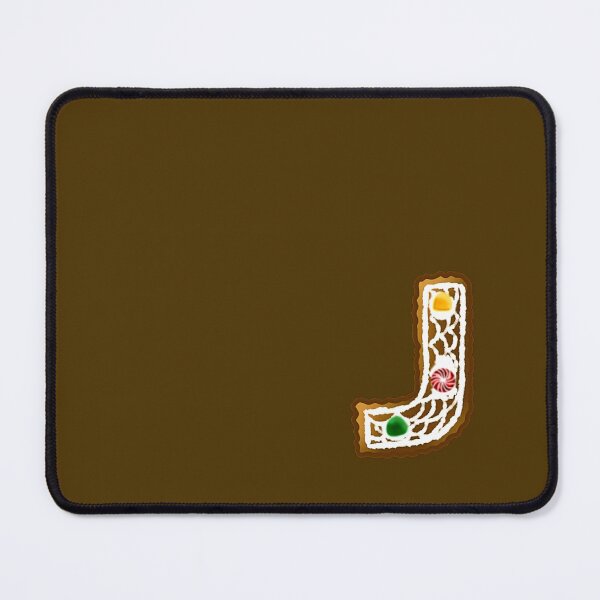 Item preview, J Monogram (Gingerbread) designed and sold by CharmedHeartArt.