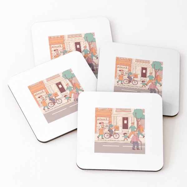 Item preview, We Are All Just Walking Each Other Home – Inspirational Quote Art designed and sold by WhimsyByPaul.redbubble.com.