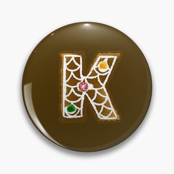 Item preview, K Monogram (Gingerbread) designed and sold by CharmedHeartArt.