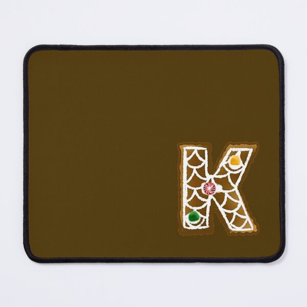 Item preview, K Monogram (Gingerbread) designed and sold by CharmedHeartArt.