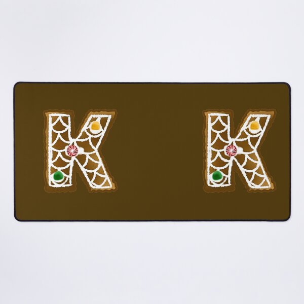 Item preview, K Monogram (Gingerbread) designed and sold by CharmedHeartArt.