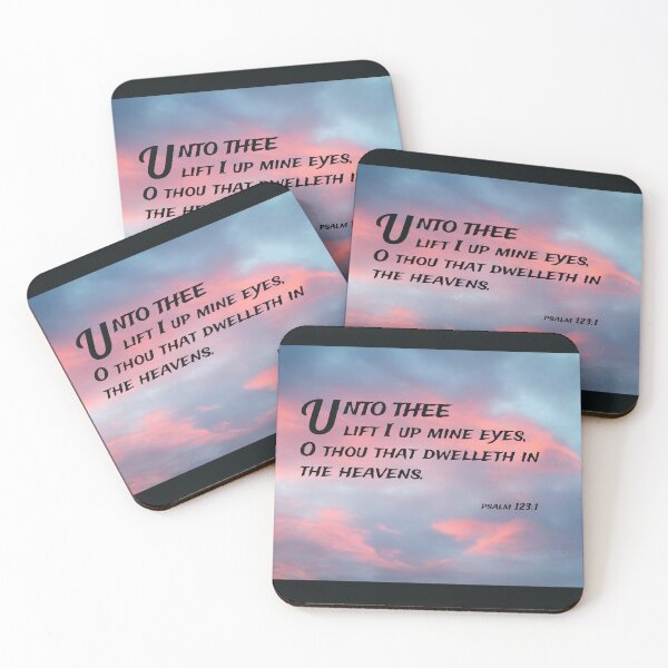 Item preview, Bible Verse on Prayer, Psalm 123:1, Unto Thee Lift I Up Mine Eyes, King James Version designed and sold by Angela Dow.