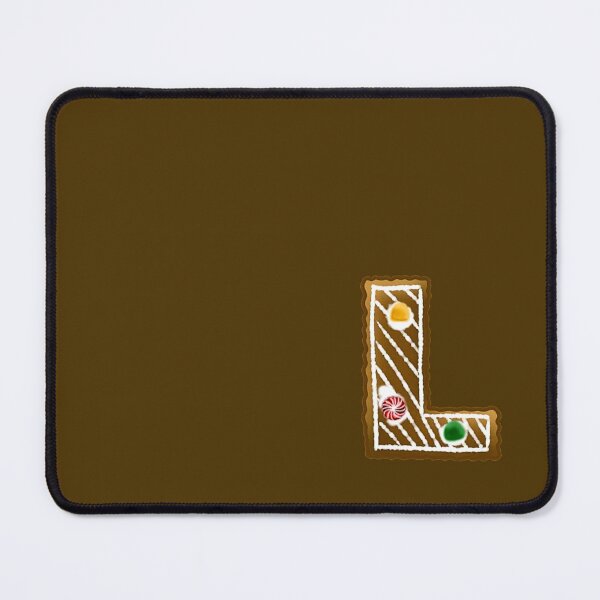 Item preview, L Monogram (Gingerbread) designed and sold by CharmedHeartArt.