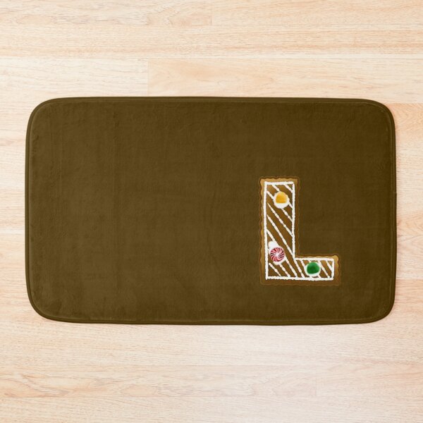 Item preview, L Monogram (Gingerbread) designed and sold by CharmedHeartArt.