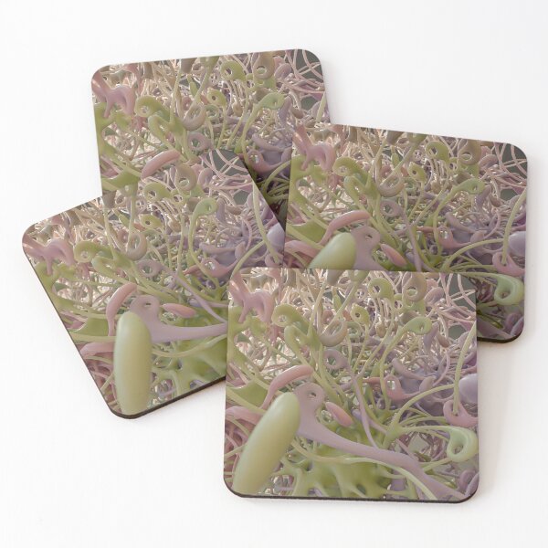 Item preview, 3D Organic Burst: Abstract Render of Neural Filaments in Pastel Colors designed and sold by Keltoi-art.