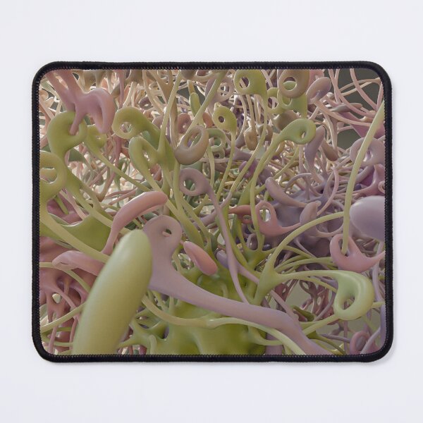 Item preview, 3D Organic Burst: Abstract Render of Neural Filaments in Pastel Colors designed and sold by Keltoi-art.