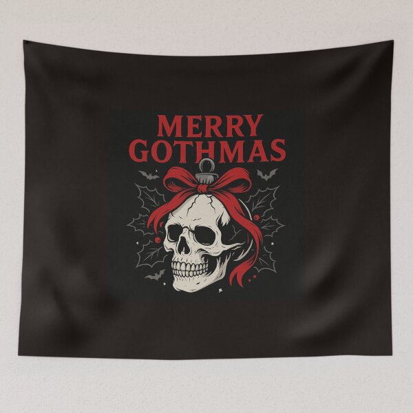 Item preview, Merry Gothmas Skull Ornament T-Shirt – Dark Christmas Skull Design designed and sold by CraftedHome.