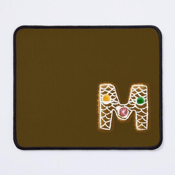 Item preview, M Monogram (Gingerbread) designed and sold by CharmedHeartArt.