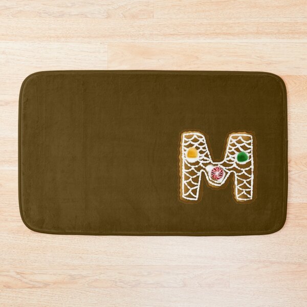 Item preview, M Monogram (Gingerbread) designed and sold by CharmedHeartArt.