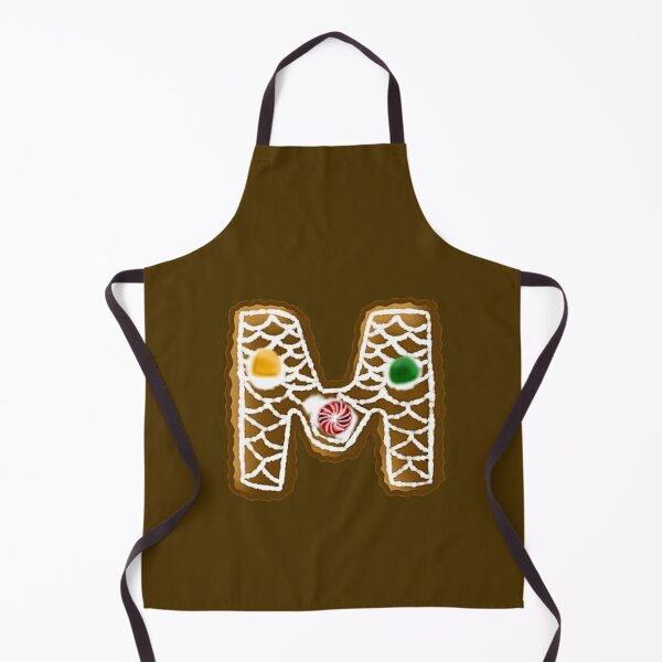 Item preview, M Monogram (Gingerbread) designed and sold by CharmedHeartArt.