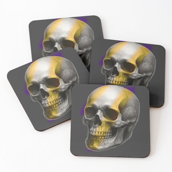 Item preview, Human skull - Gold Shadow designed and sold by Speedy_Turtle.