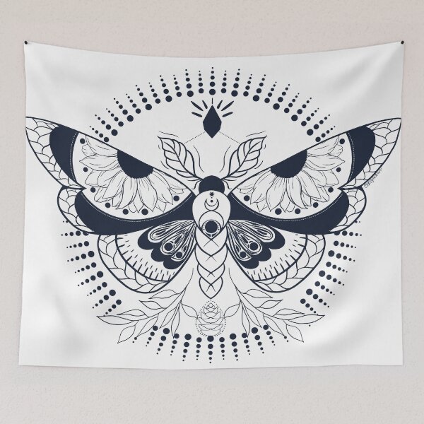 Item preview, Deep Blue Nature Moth designed and sold by LordGraceArt.