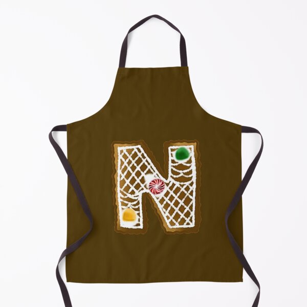 Item preview, N Monogram (Gingerbread) designed and sold by CharmedHeartArt.