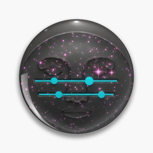 Item preview, A dark stylized face with glowing pink details and equalizer bars designed and sold by NutmegsDesign.