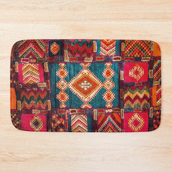 Item preview, Bohemian Moroccan Patchwork Rug designed and sold by SpaceBazaar.